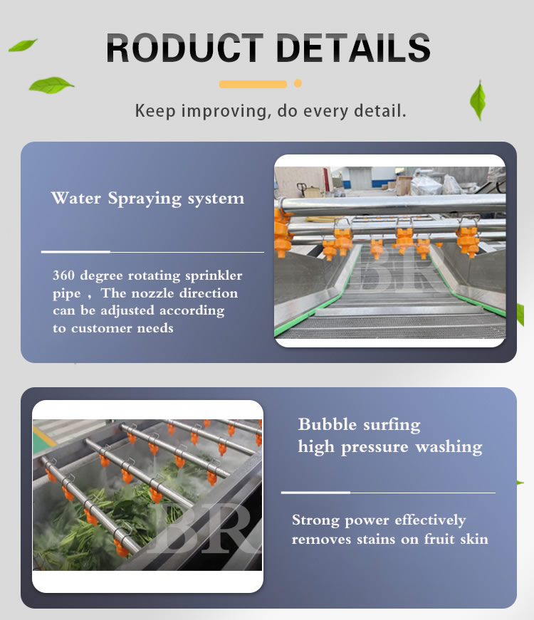 Vegetable Cleaning Machine Fruit Washer Root Vegetable Bubble Washing Machine